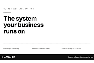 build a custom web application or internal business system