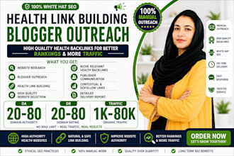 build health backlinks via health guestpost on high da health sites to rank blog