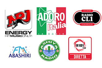 play your song and ads on france, italy, japan radio live