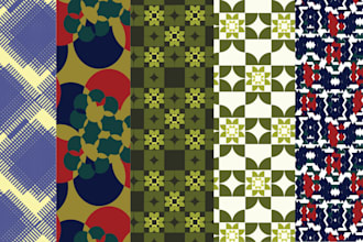 design seamless geometric patterns for textiles wallpaper