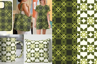 design seamless geometric patterns for textile prints