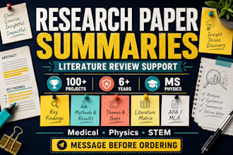 summarize research papers for your literature review