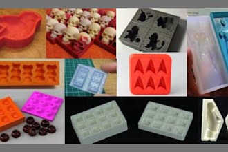 create custom stl files for 3d printable silicone, resin and chocolate molds