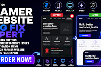 fix framer bugs, redesign, edit and optimize your framer website professionally