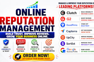 provide online reputation management clutch g2 goodfirms gmb SEO optimization