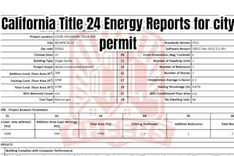 prepare carlifornia title 24 report for city permit approval