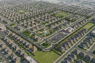 create realistic 3d site plan rendering master plan and real estate layout