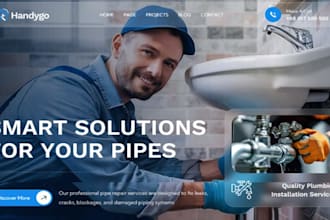 build wix plumbing website home service emergency plumber sewer repair website