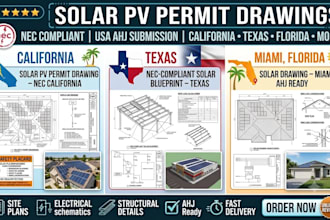 draft solar pv permit drawing compliant usa nec codes