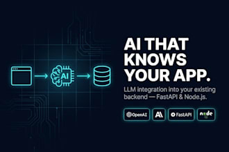 integrate ai or llm API into your app using fastapi or nodejs