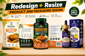 do edit, redesign and resize product labels and packaging