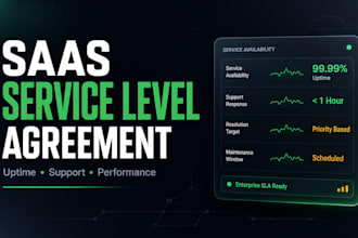 draft a robust saas service level agreement sla for uptime and support