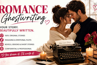 be romance ghostwriter romantasy dark romance fiction novel writer ebook writer