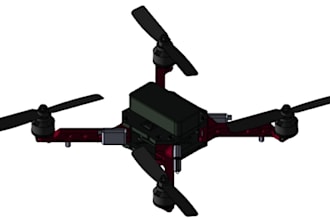 drone parts cad model, uav frame,enclosure fpv drone design, 3d printing, step