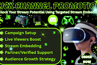 organically promote your kick channel for full growth and boost live viewers