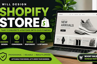 design modern shopify store, shopify website that converts visitors fast
