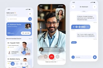 build an ai telemedicine app,healthcare app, medical app,doctor appointment app
