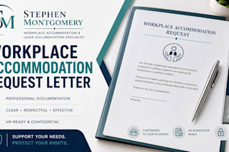 draft a workplace accommodation request letter for HR approval