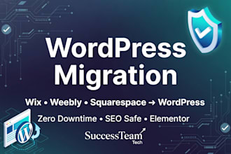 migrate your website weebly, wix, squarespace, wordpress to shopify redesign