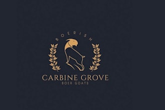design a luxury minimalist farm, agriculture, or goat logo