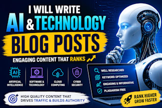 write SEO ai and technology blog posts