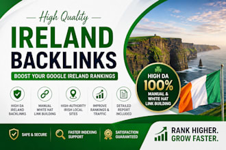 build high da ireland local seo baclinks for your website