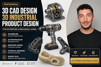 3d cad design 3d industrial product design for 3d printing mechanical model