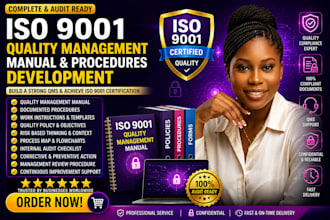 develop iso 9001 quality management manual and procedures
