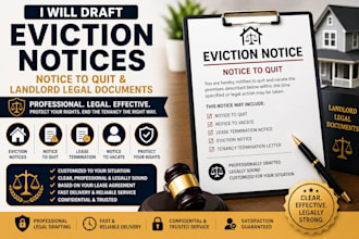 draft eviction notices notice to quit and landlord legal documents for rentals