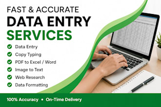 do accurate data entry,copy typing,and webresearch