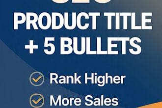 write SEO product title and 5 bullets for daraz and amazon to rank