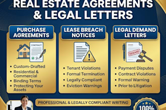 handle your real estate contract drafting, property sale disputes, legal demand