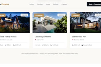 design a professional real estate website