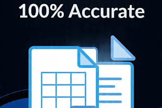 do excel data entry, copy paste, PDF to excel and excel formatting
