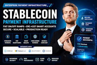 build stablecoin payment infrastructure fiat on off ramps erc4337 smart account