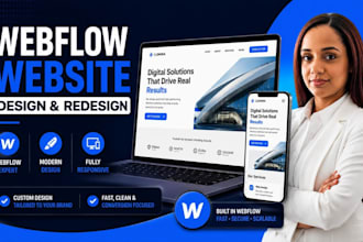 design responsive webflow website and redesign your webflow site