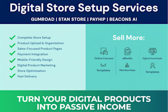 stan store, stan store build, stan store setup, gumroad,payhip,gumroad store web