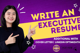 write an ats executive resume, executive CV linkedin profile for CEO vp director
