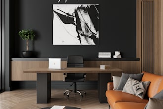 create photorealistic 3d office interior renders