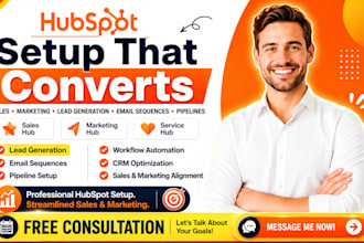 setup hubspot sales marketing hub lead generation email sequences pipelines