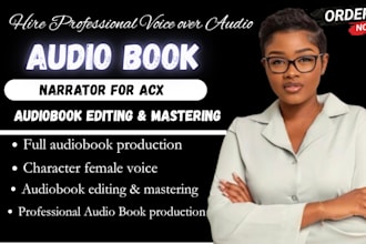 be your professional female audiobook narrator