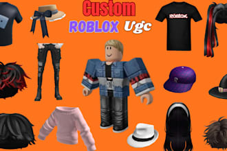 create custom roblox ugc, roblox accessories, layered clothing, hats and hair