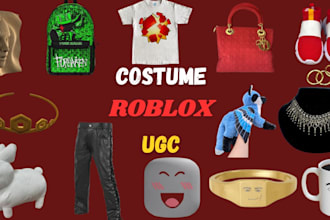 create custom roblox ugc, roblox accessories, layered clothing, hats and hair