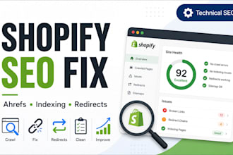 fix shopify SEO audit, ahrefs crawl errors, indexing canonicals  broken redirect