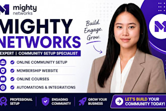 setup mighty networks online community membership website and courses
