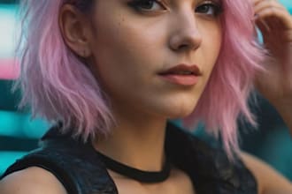 create hyper realistic ai art and cyberpunk character