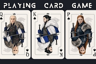 custom playing card poker cards card game board game deck 54 card deck card art