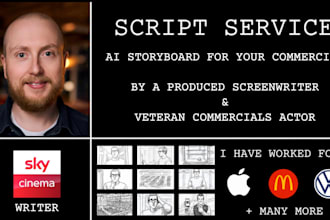 create a storyboard for your commercial