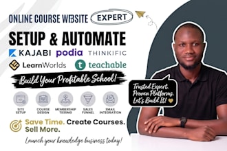 build online course website on kajabi podia thinkific teachable