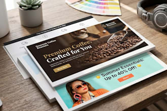 design professional web banners and landing page graphics